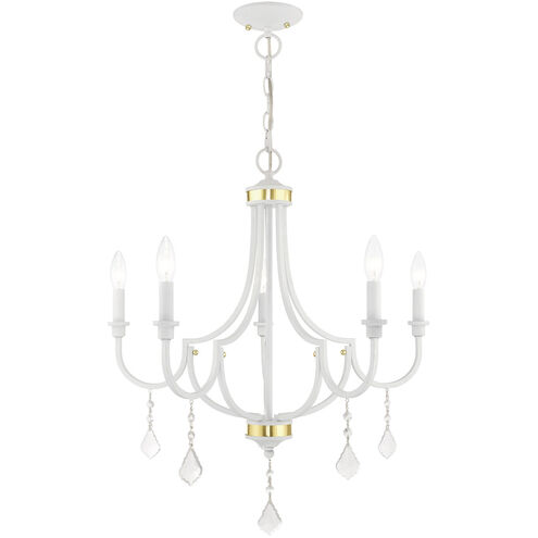 Glendale 5 Light 25 inch White Chandelier Ceiling Light