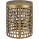 Alvar 16 inch Antique Gold Side Table