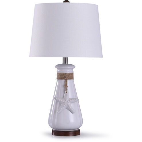 Serenity 26 inch 100.00 watt White Table Lamp Portable Light