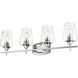 Joliet 4 Light 30 inch Chrome Vanity Wall Light