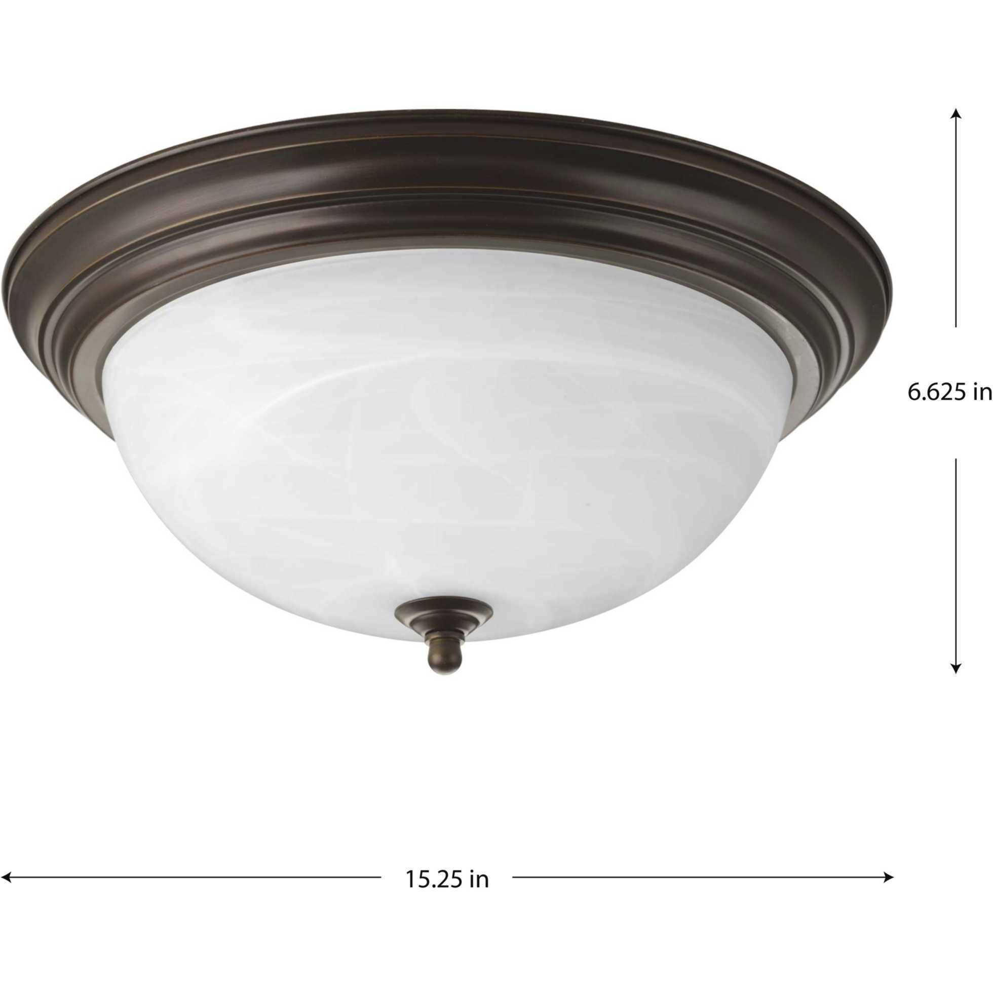 Adelmo 3 Light 15.25 inch Antique Bronze Flush Mount Ceiling Light