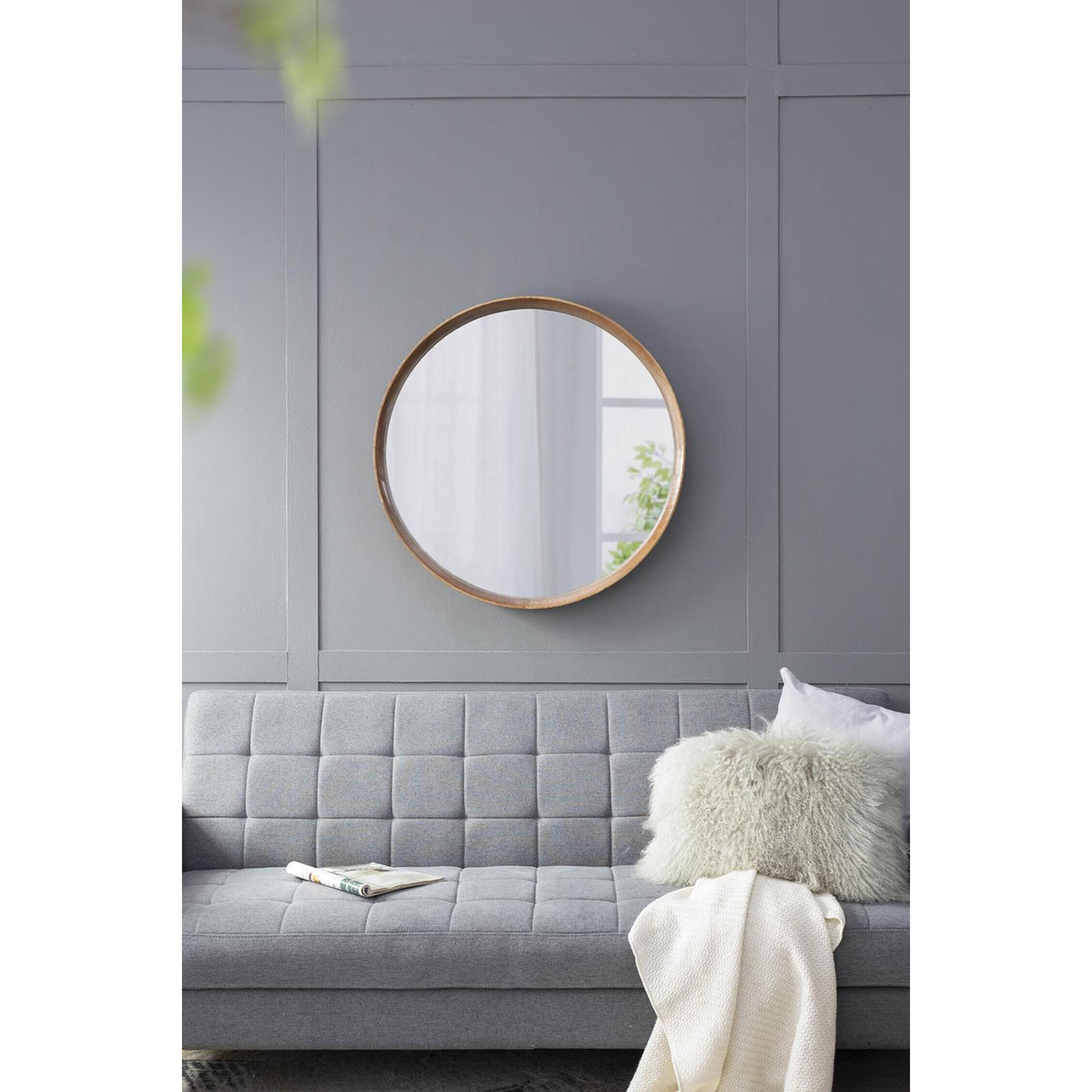 Wayne 31.5 X 31.5 inch Brown Wall Mirror