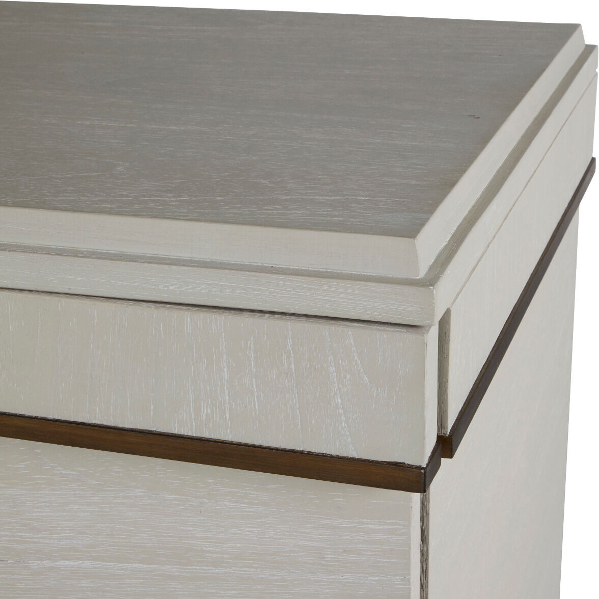 Churst Cerused White / Antique Brass Cabinet