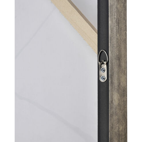 Kinetic Off White with Black and Wood Tone Framed Wall Art