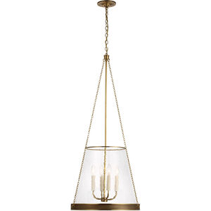 Marie Flanigan Reese LED 20 inch Soft Brass Pendant Ceiling Light in Clear Glass