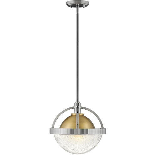 Watson 1 Light 12 inch Polished Nickel with Heritage Brass Indoor Pendant Ceiling Light