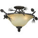 Sierra LED 18 inch Black Walnut Semi-Flush Mount Ceiling Light