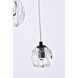Eren 5 Light 11.8 inch Black Pendant Ceiling Light