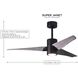 Atlas Super Janet 52 inch Gloss White with Walnut Tone Blades Ceiling Fan, Paddle Fan