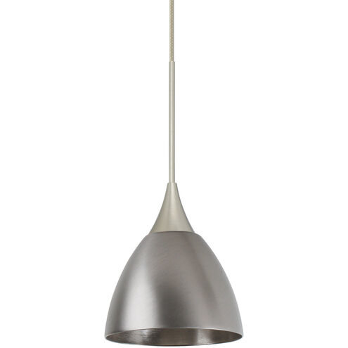 Divi 1 Light Satin Nickel Cord Pendant Ceiling Light