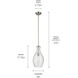 Everly 1 Light Brushed Nickel Pendant Ceiling Light