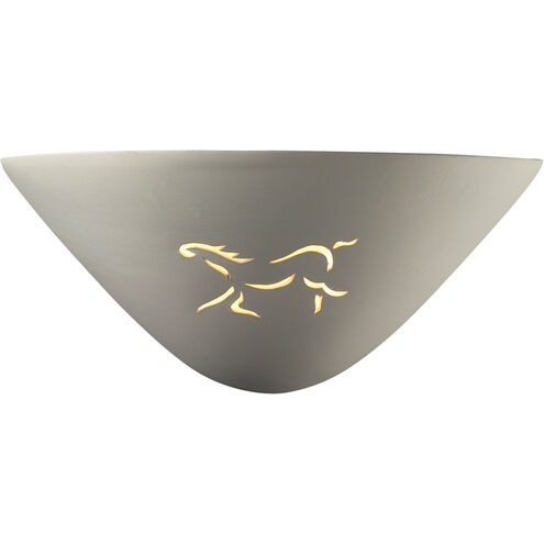 Sun Dagger Fan 1 Light 15 inch Hammered Polished Brass Wall Sconce Wall Light in Hammered Brass, Horse