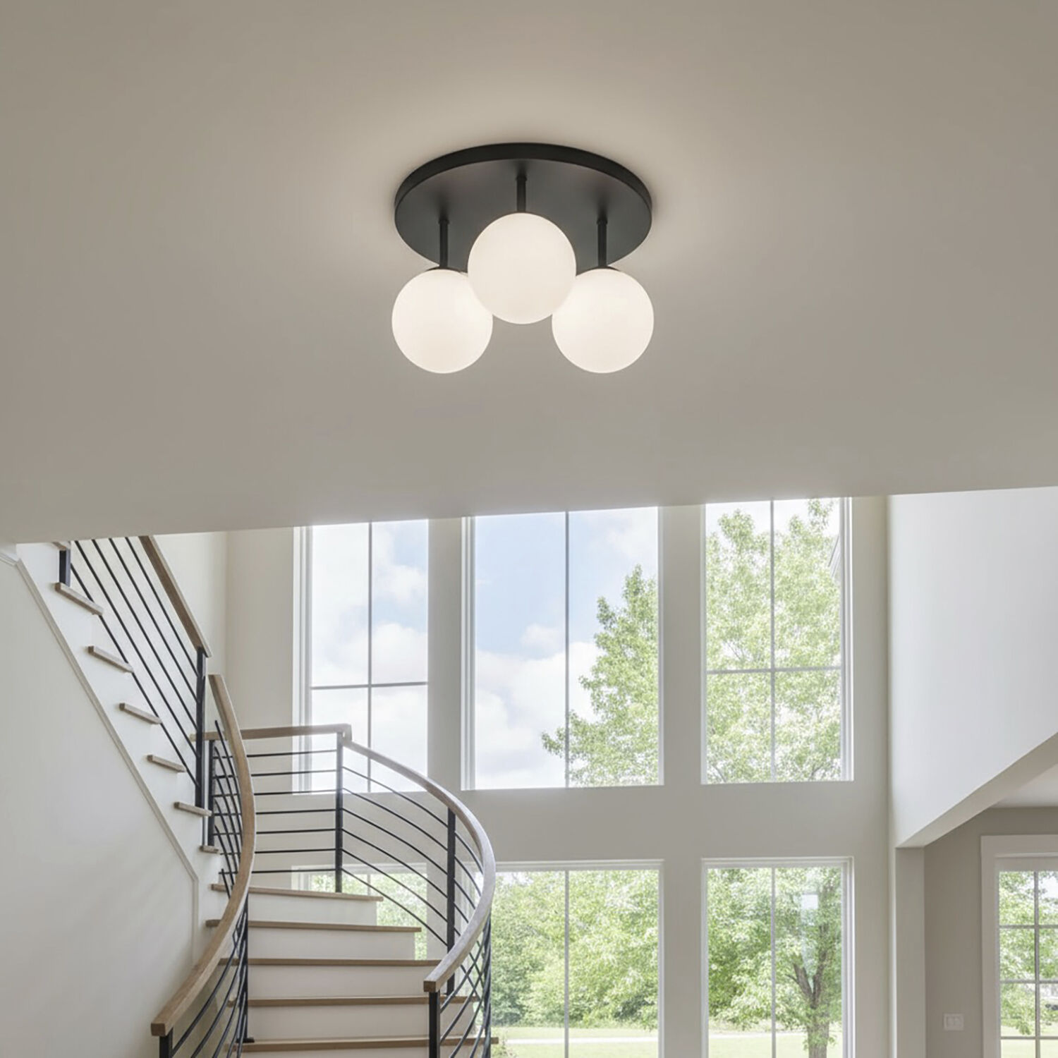 Comet LED 18 inch Semi Matte Black Flush Mount Ceiling Light