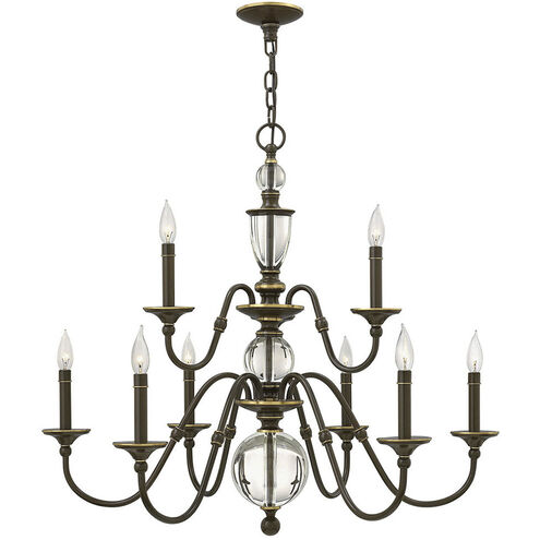 Eleanor 9 Light 35.25 inch Light Oiled Bronze Indoor Chandelier Ceiling Light