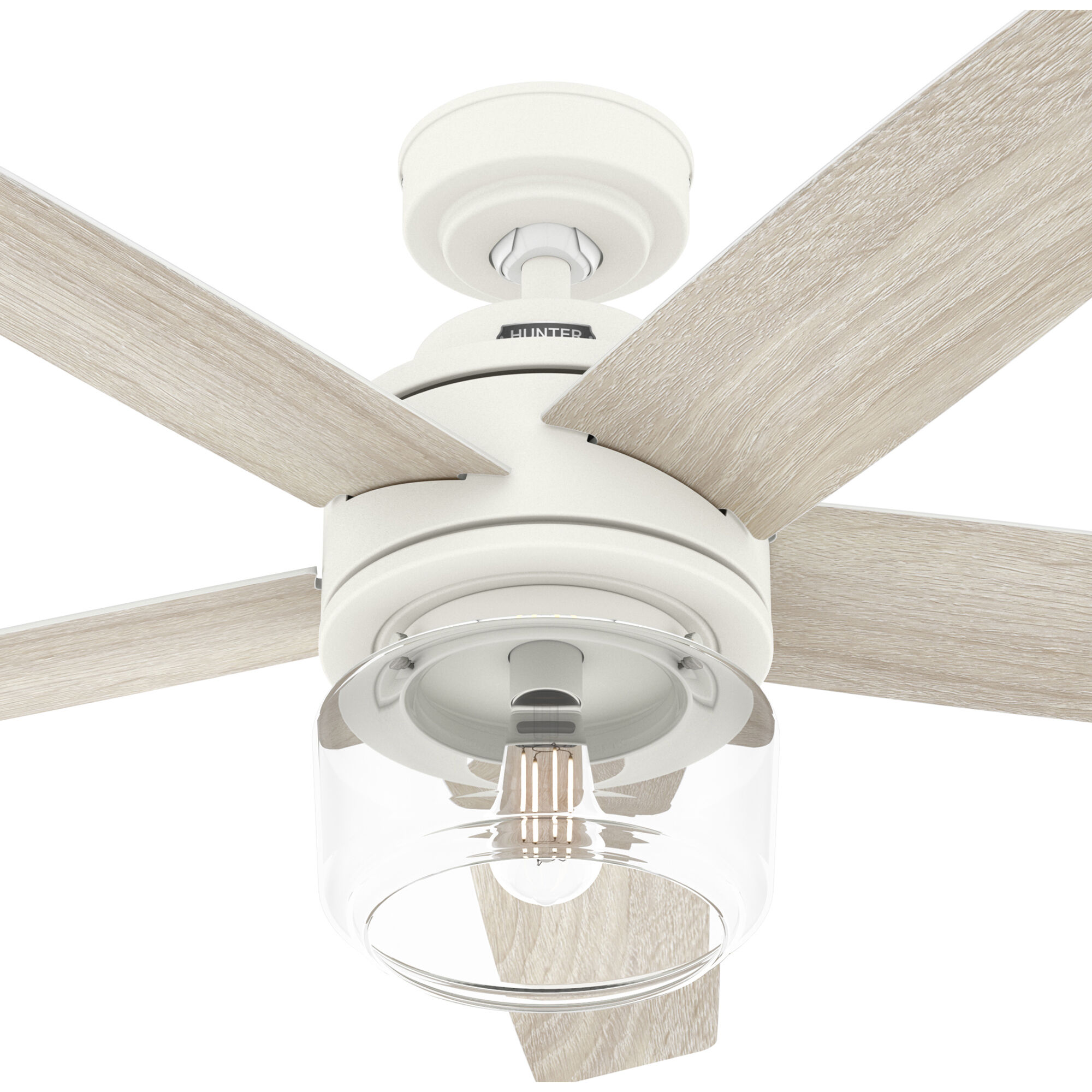 Margo 52 inch Textured White with Light Oak/Fresh White Blades Ceiling Fan
