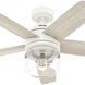 Margo 52 inch Textured White with Light Oak/Fresh White Blades Ceiling Fan