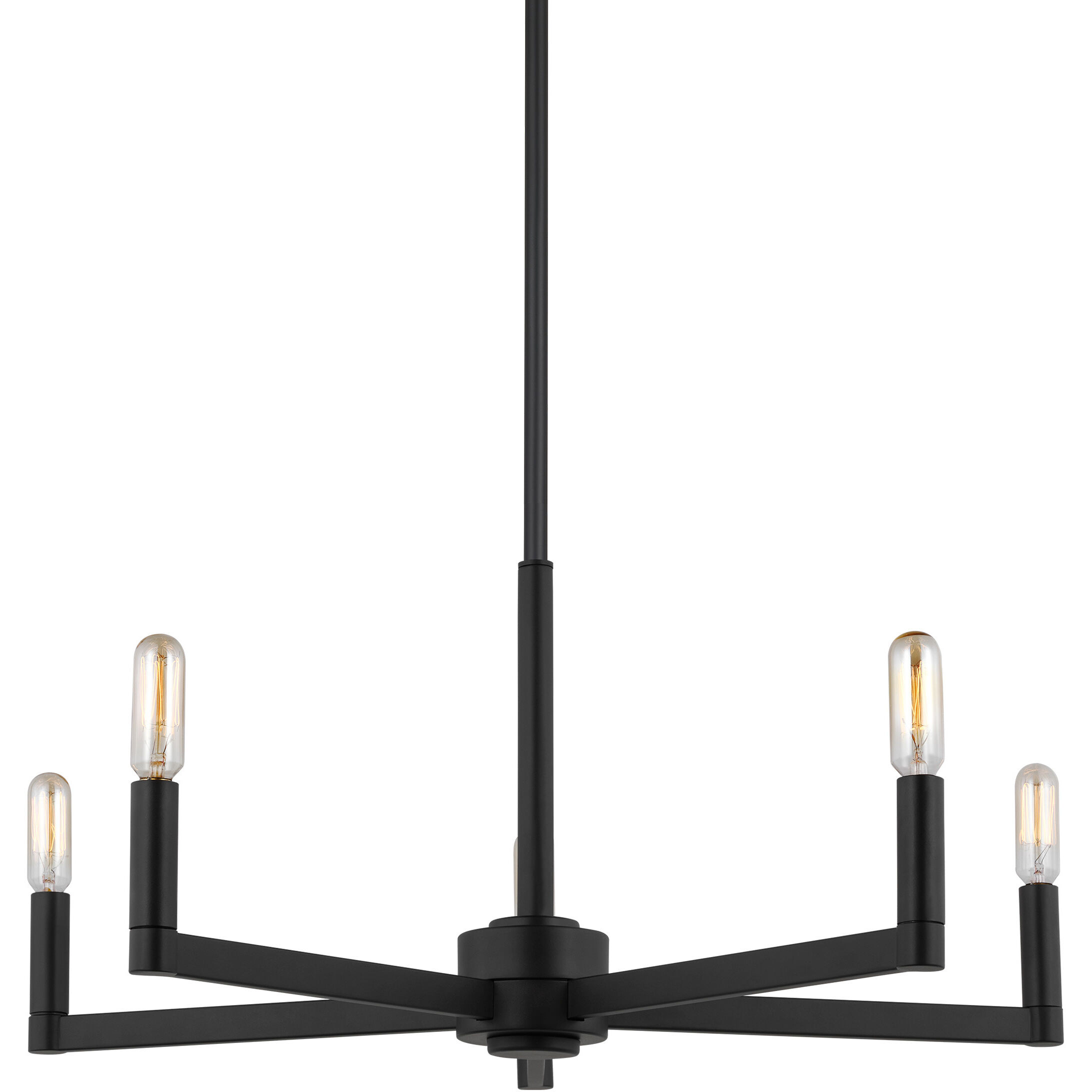 Fullton 5 Light 24 inch Midnight Black Chandelier Ceiling Light
