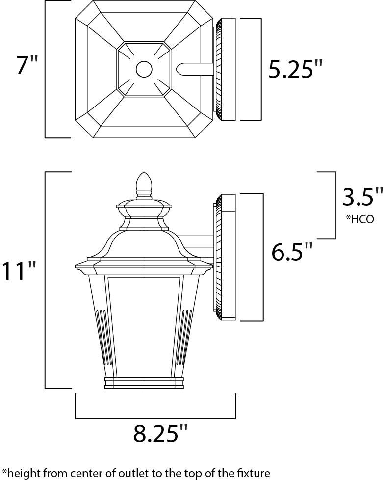 Knoxville 1 Light 11 inch Bronze Outdoor Wall Lantern
