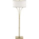 Formae 58.1 inch 100 watt Modern Brass Floor Lamp Portable Light in Flax