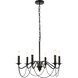 Westley 6 Light 24 inch Black Pendant Ceiling Light