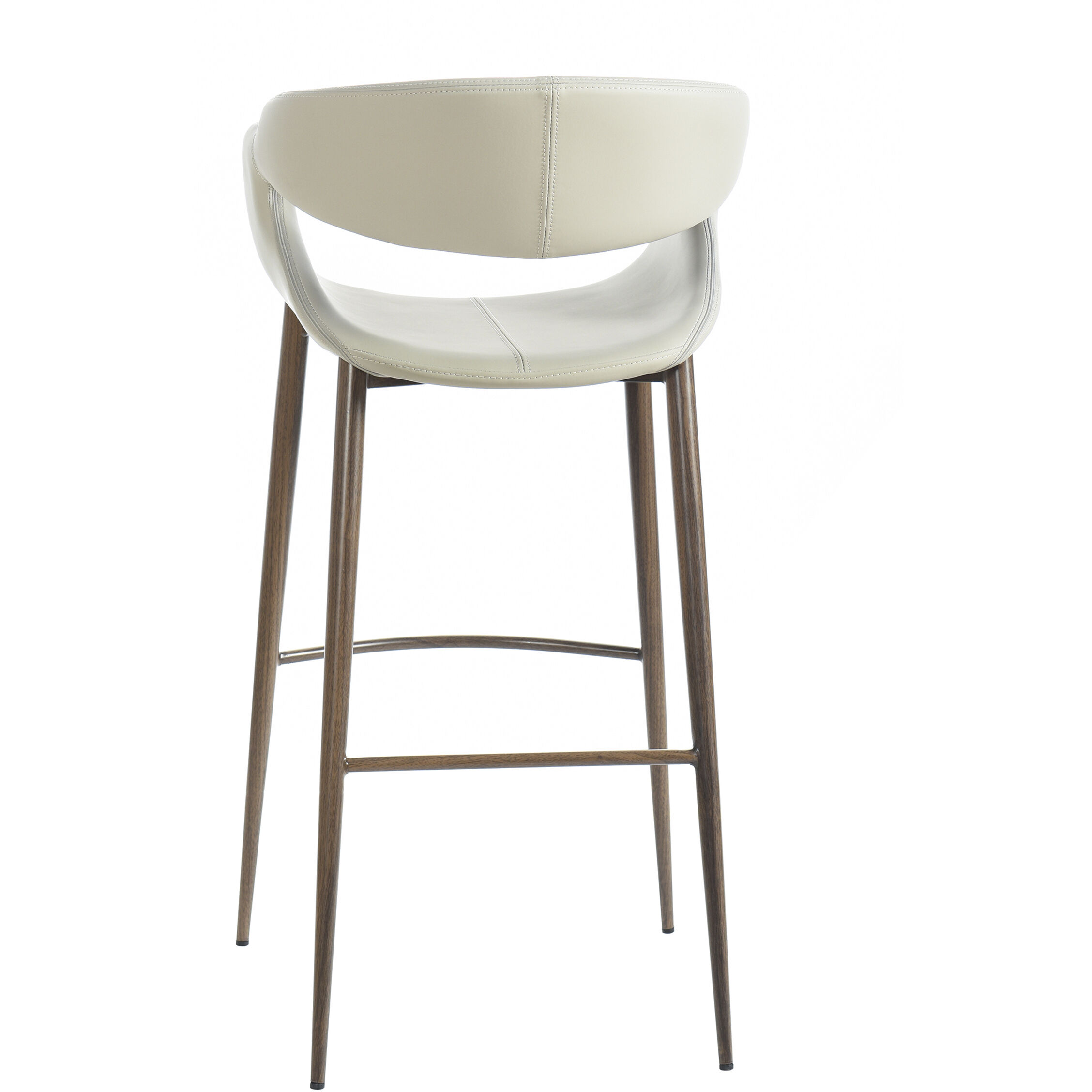 Luna 40.55 inch Light Gray and Walnut Bar Stool