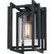 Tribeca 1 Light 11.25 inch Natural Black Outdoor Wall
