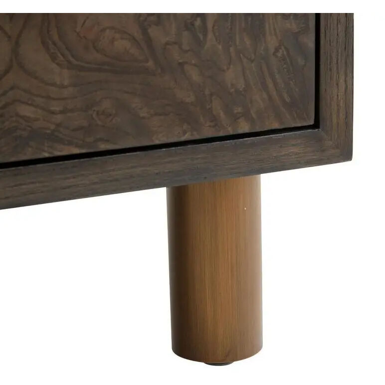 Keanu Truffle Burl and Truffle with Vintage Brass Cabinet