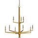 Goldfinch 9 Light 36 inch Washed Lucerne Gold Chandelier Ceiling Light, Large