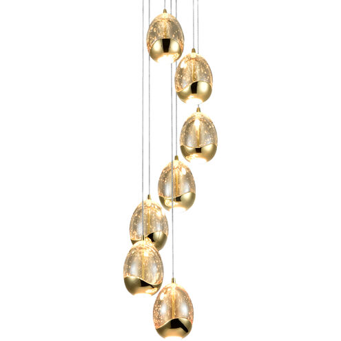Artisan Collection/VENEZIA Series 7 Light 9 inch Gold Pendant/Chandelier Ceiling Light