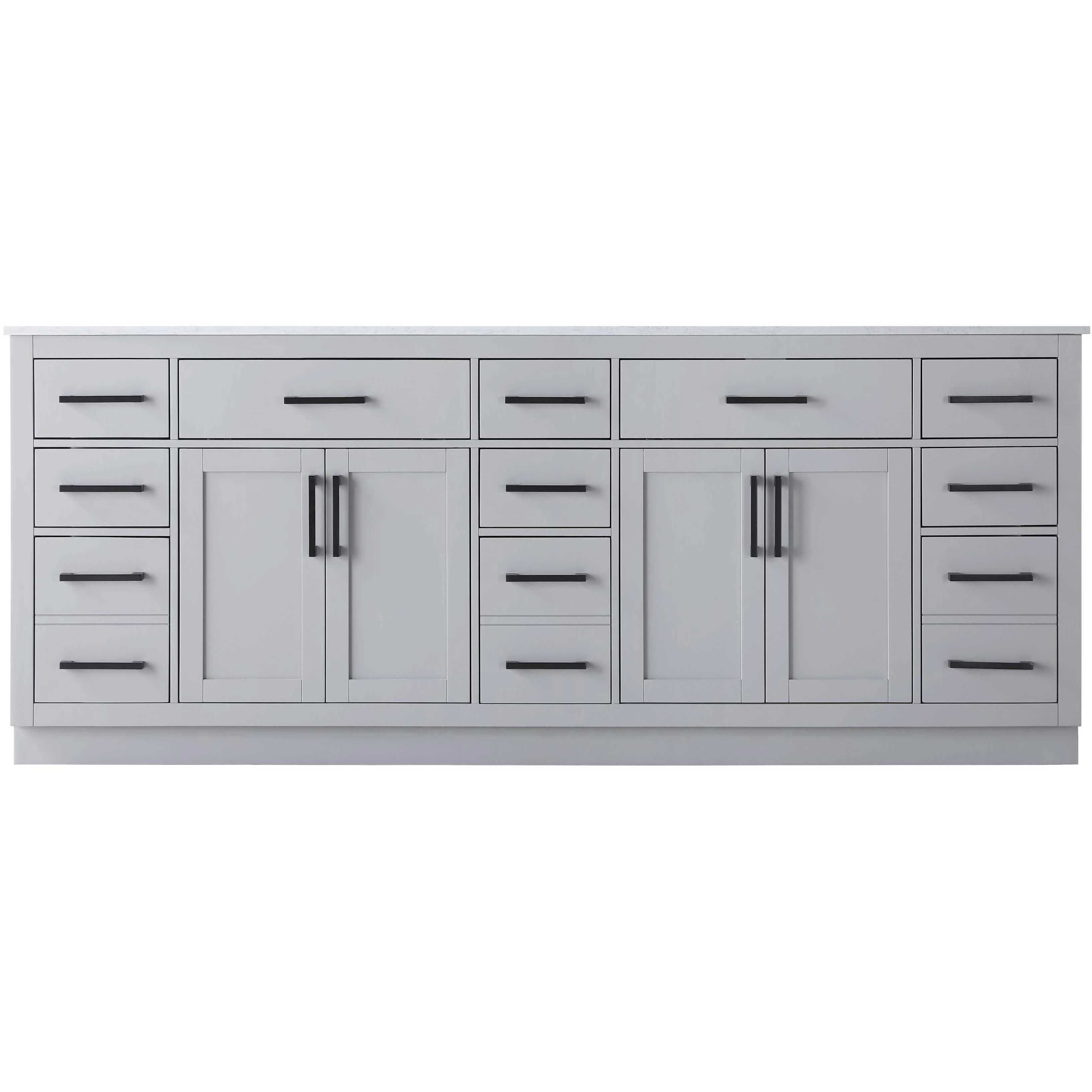 Alden 84 X 35 inch Grey Bathroom Vanity Cabinet