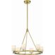 Aragon 6 Light 22.75 inch Soft Brass Chandelier Ceiling Light in White