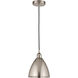 Edison Dome LED 8 inch Brushed Satin Nickel Mini Pendant Ceiling Light