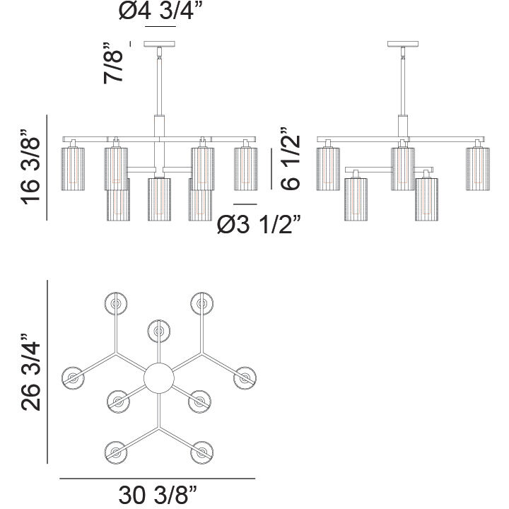Kristof LED 26.75 inch Aged Gold Brass Chandelier Ceiling Light