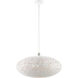 Charlton 3 Light 24 inch White with Brushed Nickel Accents Pendant Ceiling Light