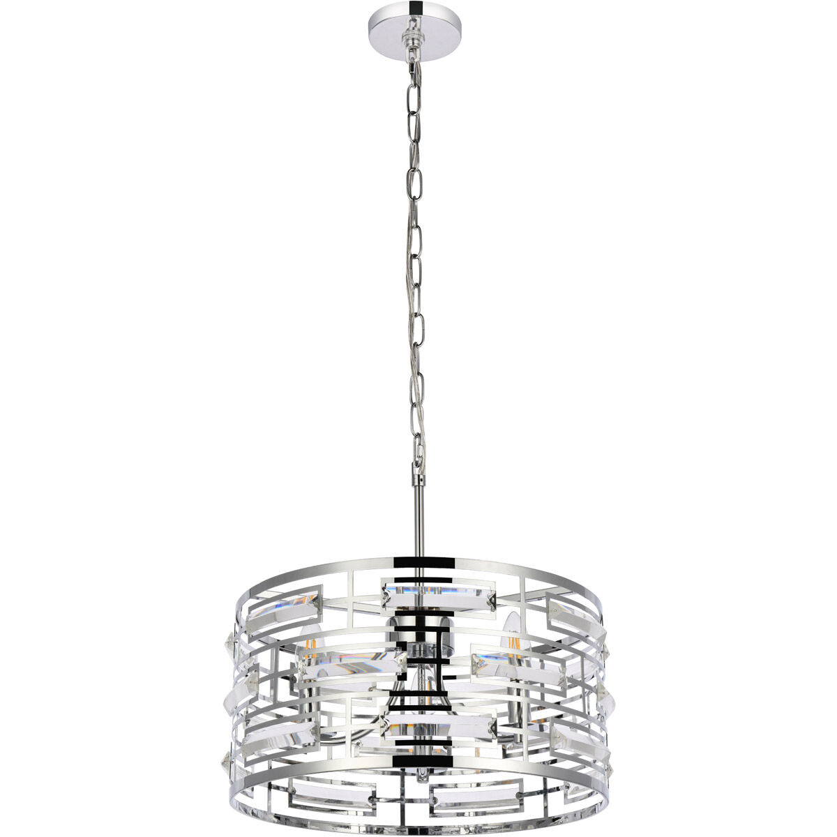 Kennedy 3 Light 17 inch Chrome Pendant Ceiling Light