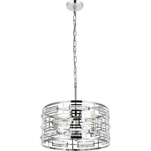 Kennedy 3 Light 17 inch Chrome Pendant Ceiling Light