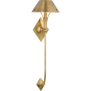 Thomas O'Brien Turlington LED 8.75 inch Hand-Rubbed Antique Brass Sconce Wall Light, XL