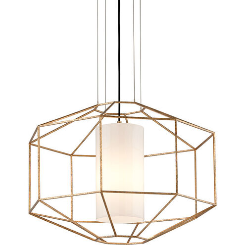 Silhouette 1 Light 25.5 inch Gold Leaf Chandelier Ceiling Light