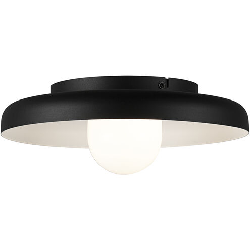 Creston LED 11.88 inch Matte Black Flush Mount Ceiling Light