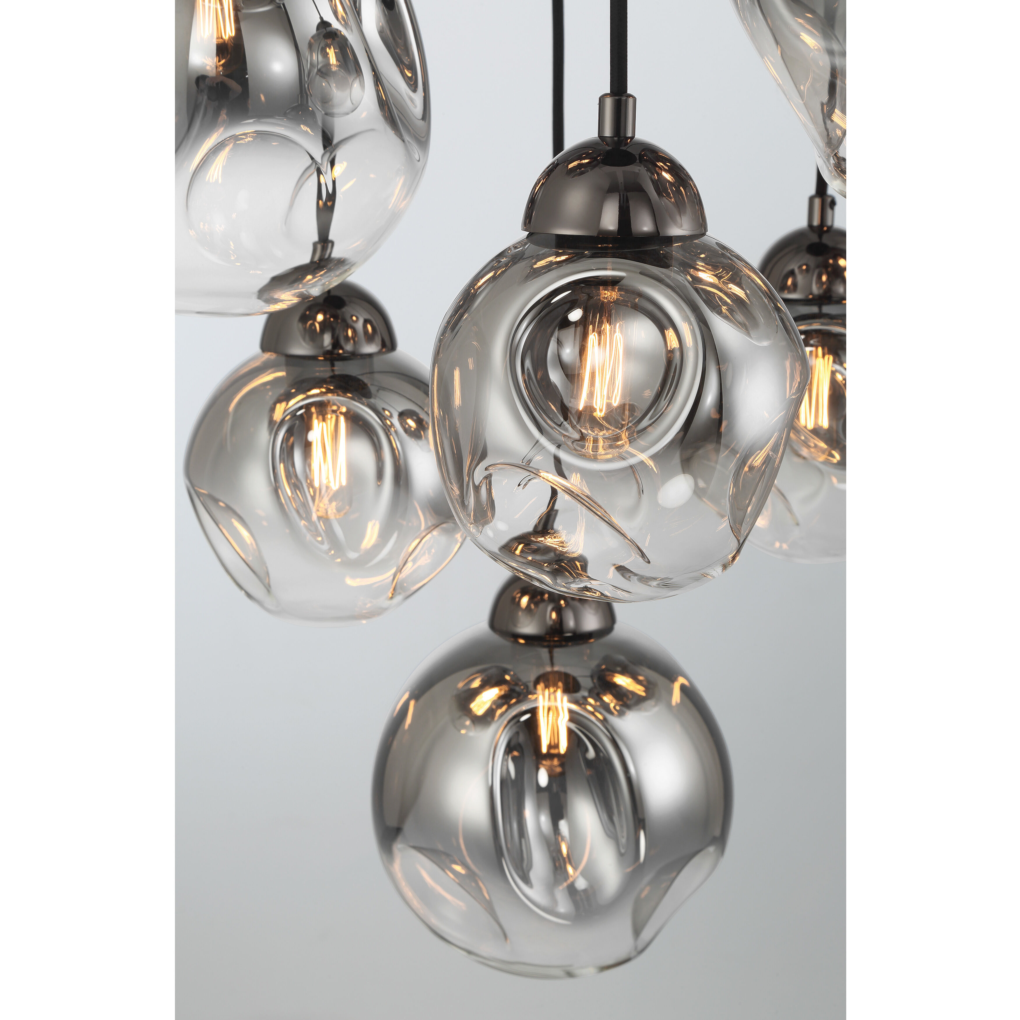 Neveh 9 Light 24 inch Gun Metal Pan Pendant Ceiling Light