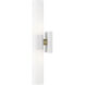 Aero 2 Light 5 inch Textured White with Brushed Nickel Accent ADA ADA Wall Sconce Wall Light