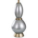 Signature 34 inch 150 watt Nabanil Gold and Silver Table Lamp Portable Light