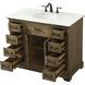 Americana 42 X 22 X 35 inch Driftwood Vanity Sink Set