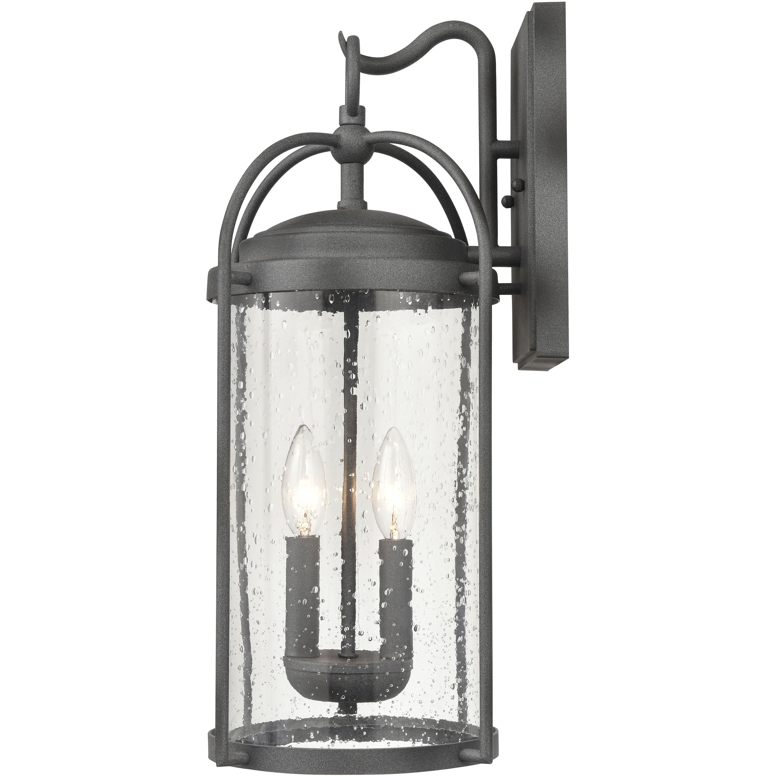 Catalonia 2 Light 19 inch Distressed Zinc Outdoor Wall Sconce