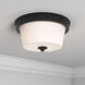 Strayhan 2 Light 13 inch Matte Black Flush Mount Ceiling Light