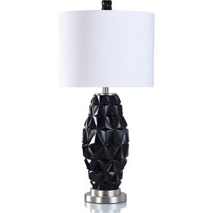 StyleCraft Home Collection Zara 33 inch 150.00 watt Gloss Black Table Lamp Portable Light L331513DS - Open Box