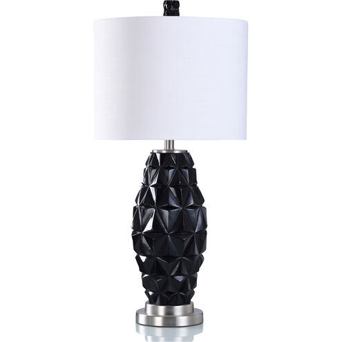 StyleCraft Home Collection Zara 33 inch 150.00 watt Gloss Black Table Lamp Portable Light L331513DS - Open Box