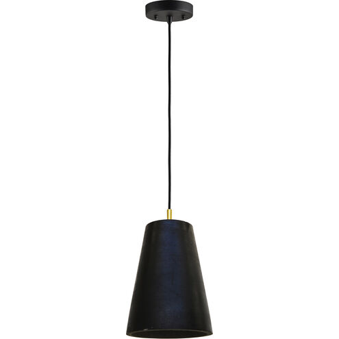 Falla 1 Light 10 inch Black Waxed and Polished Brass Pendant Ceiling Light