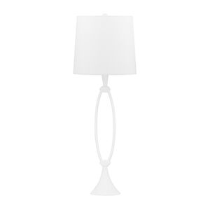Conklin 34 inch 75.00 watt White Plaster Table Lamp Portable Light