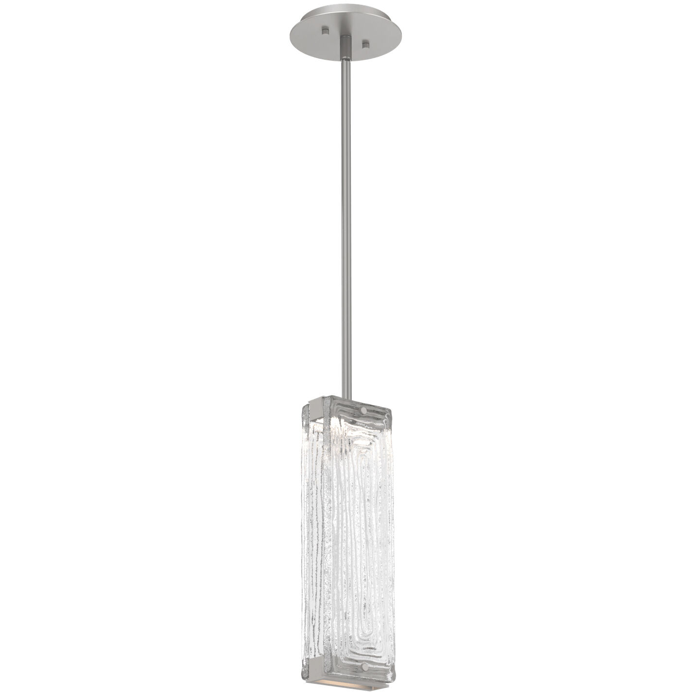 Tabulo LED Beige Silver Pendant Ceiling Light in 2700K LED, Linea Cast